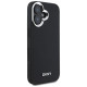 Dkny Plain Silver Logo MagSafe iPhone 16 Case - Black