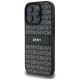 Dkny Texture Pattern Tonal Stripe iPhone 16 Pro Case - Black