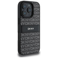 Dkny Texture Pattern Tonal Stripe iPhone 16 Pro Case - Black