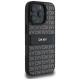 Dkny Texture Pattern Tonal Stripe iPhone 16 Pro Case - Black