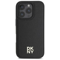 Dkny Repeat Pattern Stack Logo MagSafe iPhone 16 Pro Case - Black