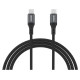 Dudao L3CC USB-C - USB-C 60W 1.2m Braided Cable - Black