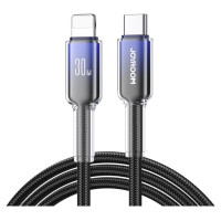 Joyroom S-A42 Crystal-Clear Series 30W USB-C - Lightning cable 1.2m - black