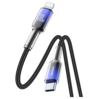 Joyroom S-A42 Crystal-Clear Series 30W USB-C - Lightning cable 1.2m - black