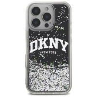 Dkny DKHCP16LLBNAEK iPhone 16 Pro 6.3" black/black hardcase Liquid Glitter Arch Logo