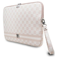 Dkny Sleeve Checkered Pattern Printed Stripes 14" Laptop Case - Pink