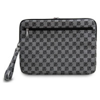 Dkny Sleeve Checkered Pattern Printed Stripes 16" Laptop Case - Black