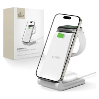 Tech-Protect QI15W-A36 3in1 Charging Station for Apple - White