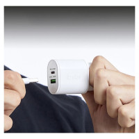 SBS TETRPD20W 20W USB-A USB-C Wall Charger with Power Delivery - White