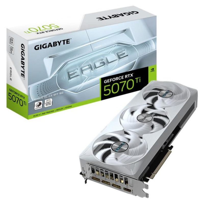 Gigabyte Graphics Card|GIGABYTE|NVIDIA GeForce RTX 5070 Ti|16 GB|GDDR7|256 bit|PCIE 5.0 16x|Triple slot Fansink|1xHDMI|3xDisplayPort|N507TEAGLEOCICE-16GD1.0