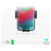 SBS TESUPWIR15WAUT smartphone holder with wireless charger for air vent - black