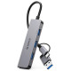 Orico YSA5-U3 USB-A/USB-C Hub Docking Station 3x USB-A 2.0 + 1x USB-A 3.0 - Gray