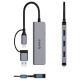 Orico YSA5-U3 USB-A/USB-C Hub Docking Station 3x USB-A 2.0 + 1x USB-A 3.0 - Gray