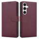 Tech-Protect Wallet Case for Samsung Galaxy S25 - Burgundy