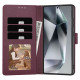 Tech-Protect Wallet Case for Samsung Galaxy S25 - Burgundy