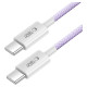 Tech-Protect Ultraboost Lite USB-C PD60W/3A Cable 1m - Purple
