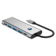 Tech-Protect HB04 HUB Adapter 9in1 USB-C + USB2.0 + USB3.0 + HDMI 4K 60Hz + SD / TF + PD100W + AV3.5 - gray