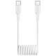 Puro 25W USB-C Spiral Cable - USB-C 1m - White