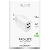 Puro PROLITE 10W 2x USB-A Wall Charger - White