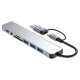 Tech-Protect HB06 HUB Adapter 8in1 TYPE-C + USB2.0 + USB3.0 + SD/TF + AV3.5 - gray