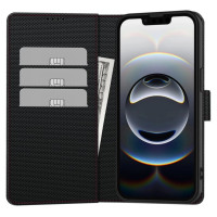 Tech-Protect WALLET RS IPHONE 16E BLACK/RED Tech-Protect Wallet case for iPhone 16e - black