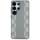 Dkny Leather Checkered Pattern MagSafe Case for Samsung Galaxy S25 Ultra - Gray