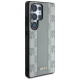 Dkny Leather Checkered Pattern MagSafe Case for Samsung Galaxy S25 Ultra - Gray