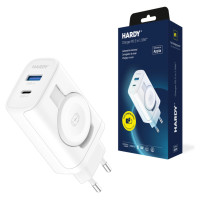3Mk Protection Inductive mains charger 3mk HARDY Charger PD 2in1 33W USB-C USB-A - white