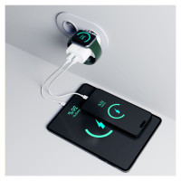 3Mk Protection Inductive mains charger 3mk HARDY Charger PD 2in1 33W USB-C USB-A - white