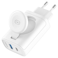3Mk Protection Inductive mains charger 3mk HARDY Charger PD 2in1 33W USB-C USB-A - white