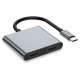 Tech-Protect HB08 4in1 USB-C + USB2.0 + 2 x HDMI 4K 60HZ adapter - gray