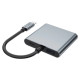 Tech-Protect HB08 4in1 USB-C + USB2.0 + 2 x HDMI 4K 60HZ adapter - gray