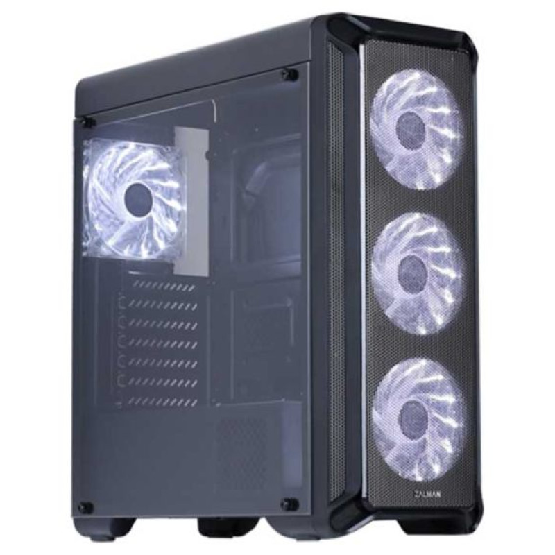 Zalman I3 ATX  Black,  LED fan x4