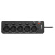 Tracer 46975 PowerGuard 1.8m Black (5 Outlets)