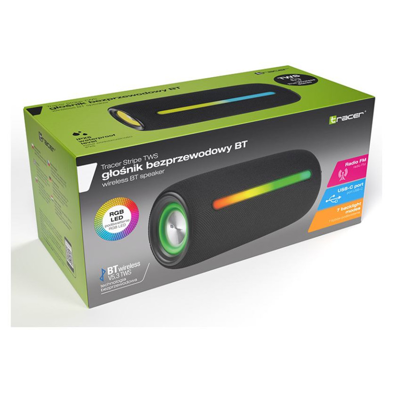 Tracer 47182 Stripe TWS Bluetooth Black