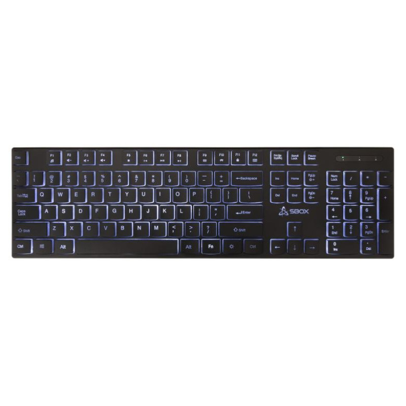 Sbox K-22 Keyboard US Black
