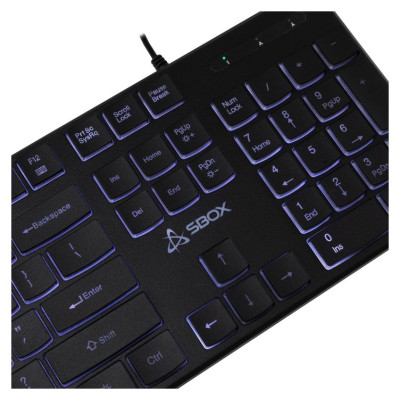 Sbox K-22 Keyboard US Black