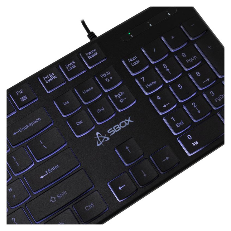 Sbox K-22 Keyboard US Black