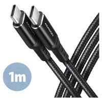 Axagon CABLE USB-C TO USB-C 1M 60W/HQ BLACK BUCM-CM10AB AXAGON