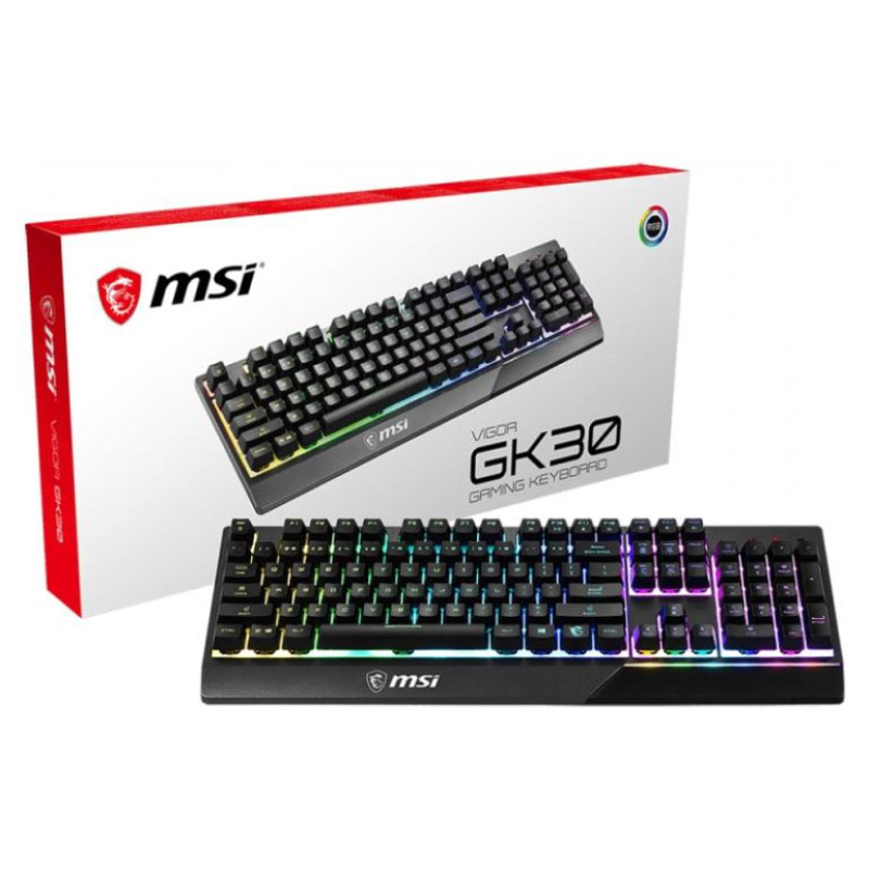 MSI KEYBOARD GAMING BLACK ENG/VIGOR GK30 US MSI