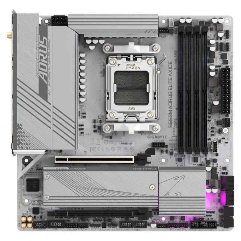 Gigabyte Mainboard|GIGABYTE|AMD B650|SAM5|Micro-ATX|Memory DDR5|Memory slots 4|1xPCI-Express 4.0 4x	|1xPCI-Express 4.0 16x|2xM.2|1xHDMI|1xDisplayPort|4xUSB 2.0|7xUSB 3.2|1xUSB-C|1xOptical S/PDIF|1xRJ45|2xAudio port|B650MAELITEAXICE1.1