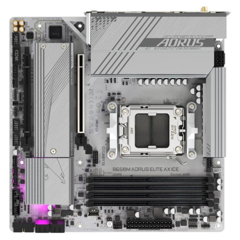Gigabyte Mainboard|GIGABYTE|AMD B650|SAM5|Micro-ATX|Memory DDR5|Memory slots 4|1xPCI-Express 4.0 4x	|1xPCI-Express 4.0 16x|2xM.2|1xHDMI|1xDisplayPort|4xUSB 2.0|7xUSB 3.2|1xUSB-C|1xOptical S/PDIF|1xRJ45|2xAudio port|B650MAELITEAXICE1.1