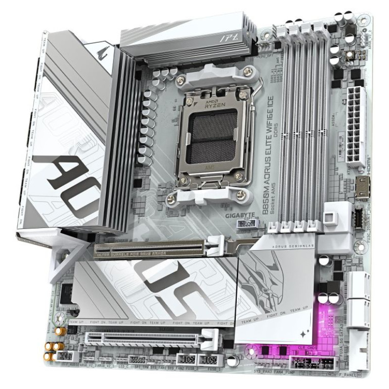 Gigabyte Mainboard|GIGABYTE|AMD B850|SAM5|Micro-ATX|Memory DDR5|Memory slots 4|B850MAELTWF6EICE1.1