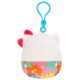 Squishmallows HELLO KITTY W25 Piespraužama plīša rotaļlieta, 8 cm