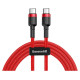 Baseus CATKLF-G09 USB-C - USB-C PD QC cable 60W 3A 480Mb/s 1m - red