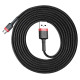 Baseus Cafule Cable CAMKLF-C91 USB-A / micro USB 1.5A 2 m - black and red