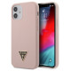 Guess GUHCP12SLSTMLP iPhone 12 mini 5.4" light pink/light pink hardcase Silicone Triangle Logo