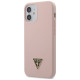 Guess GUHCP12SLSTMLP iPhone 12 mini 5.4" light pink/light pink hardcase Silicone Triangle Logo