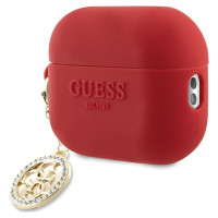 Guess GUAP23DSLGHDF AirPods Pro 2 cover red 3D Rubber 4G Diamond Charm