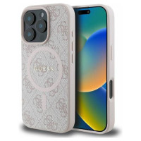 Guess 4G Ring Classic Logo MagSafe iPhone 16 Pro Case - Pink
